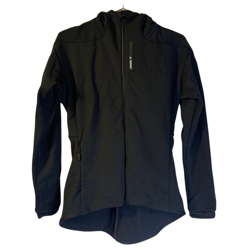Adidas Men's Terrex Climaheat Ultimate Fleece Jacket Size M Black Droptail Ski